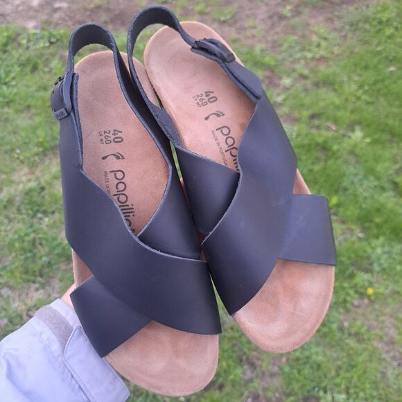Birkenstock Shoes - Papillio Birkenstock Samira Leather Wedge Sandal Women’s 9/40 Black Ankle Shoe